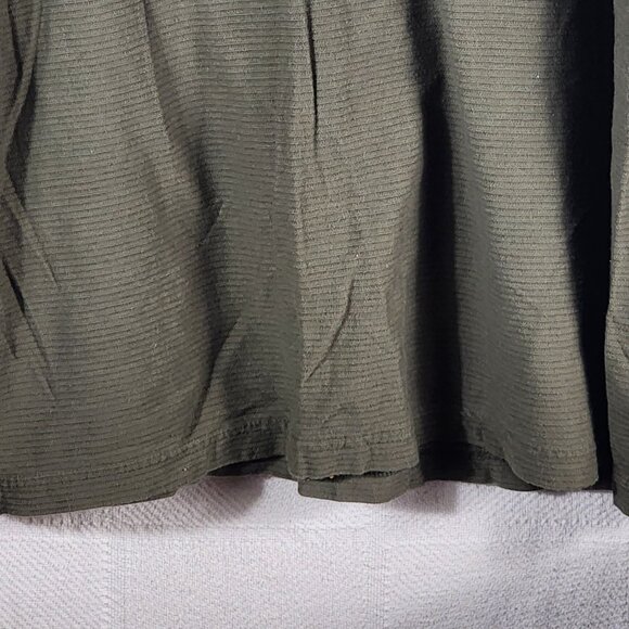 Perry Ellis Green Khaki Ribbed Cotton Rayon Short Sleeve Crew Neck Shirt Size XL - Picture 4 of 16